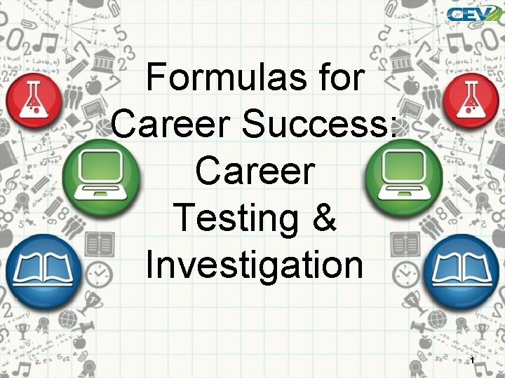 Formulas for Career Success: Career Testing & Investigation 1 