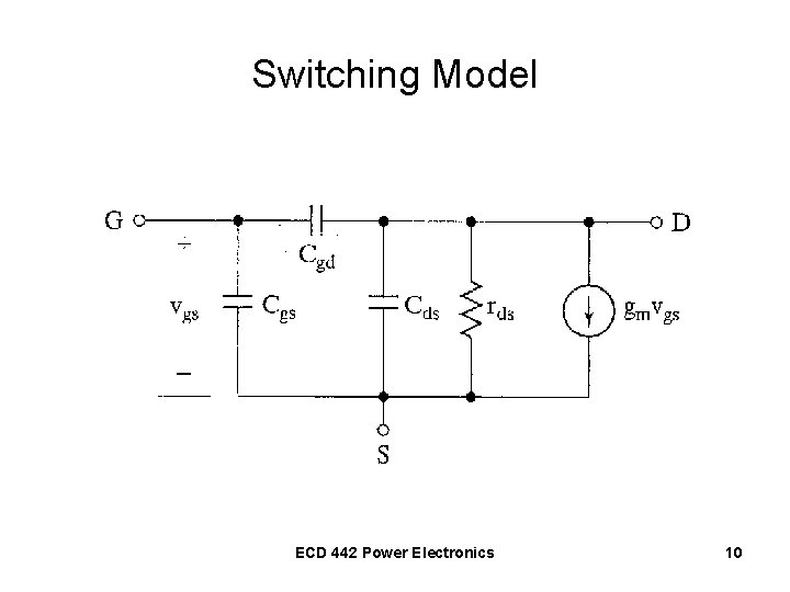 Switching Model ECD 442 Power Electronics 10 