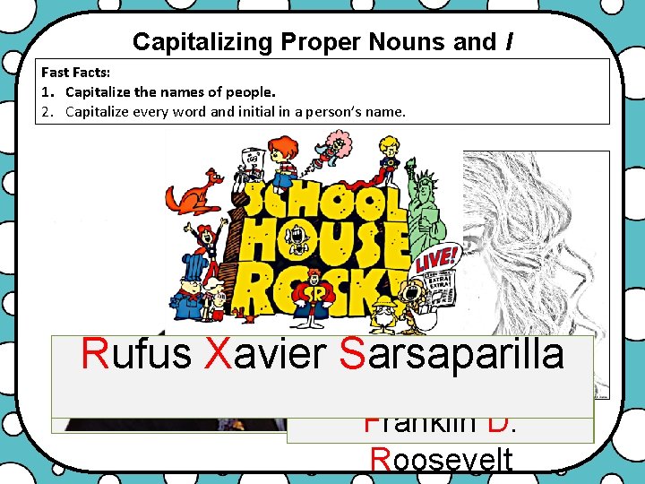Capitalizing Proper Nouns and I Fast Facts: 1. Capitalize the names of people. 2.
