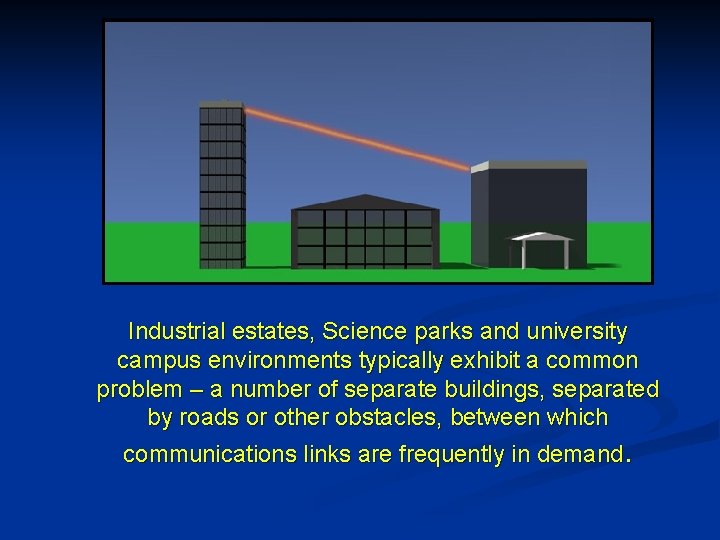 Industrial estates, Science parks and university campus environments typically exhibit a common problem –