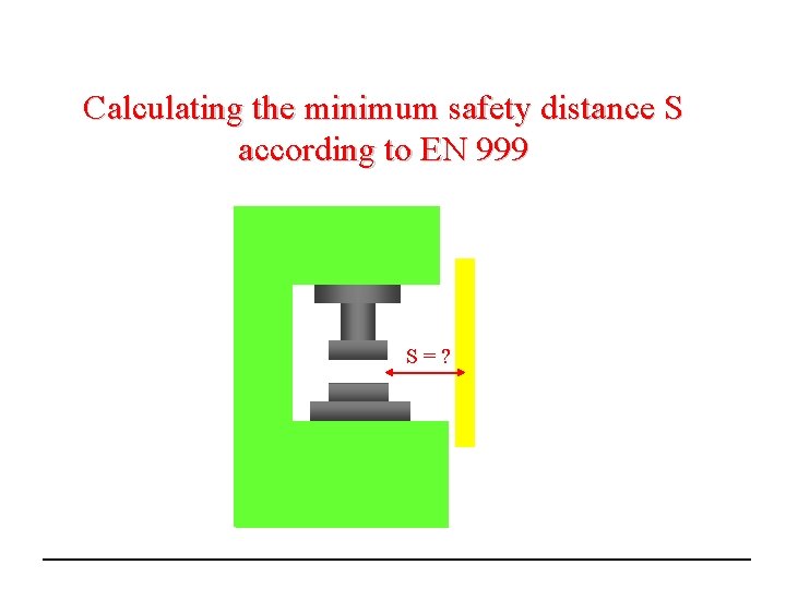 Calculating the minimum safety distance S according to EN 999 S=? 