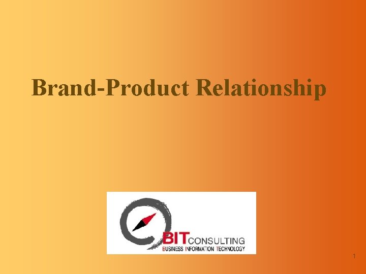 Brand-Product Relationship 1 