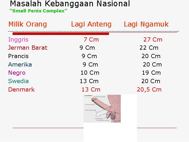 Masalah Kebanggaan Nasional “Small Penis Complex” Milik Orang Lagi Anteng Lagi Ngamuk _________________________________________________________ Inggris