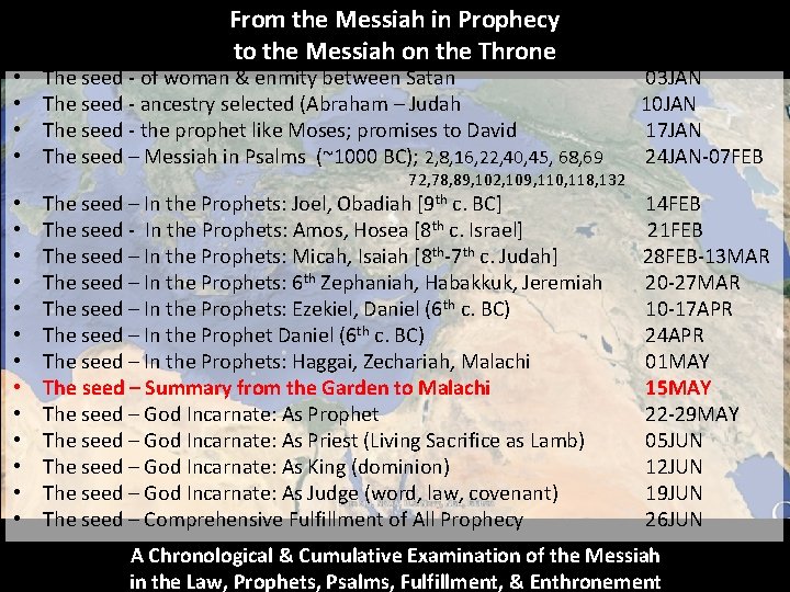  • • From the Messiah in Prophecy to the Messiah on the Throne