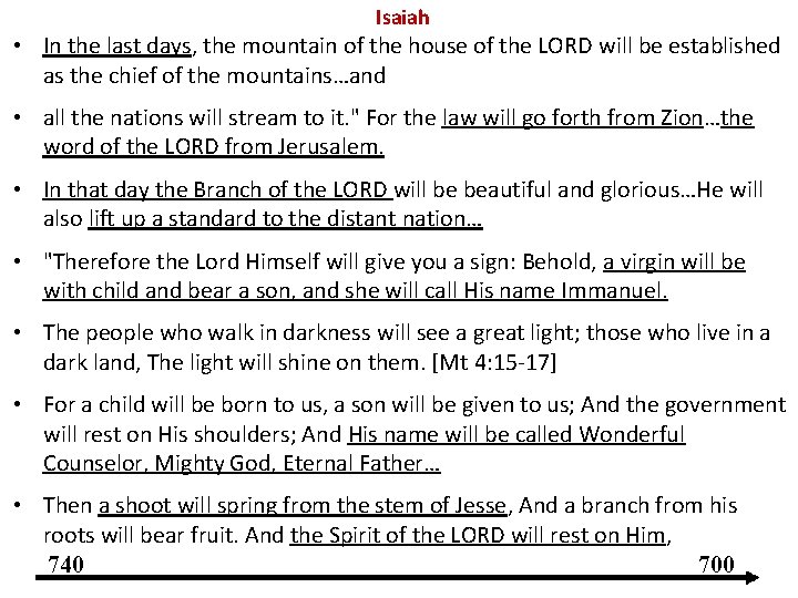 Isaiah • In the last days, the mountain of the house of the LORD