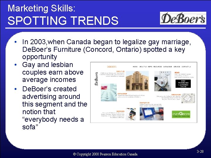 Marketing Skills: SPOTTING TRENDS • In 2003, when Canada began to legalize gay marriage, Marketing Skills: SPOTTING TRENDS • In 2003, when Canada began to legalize gay marriage,