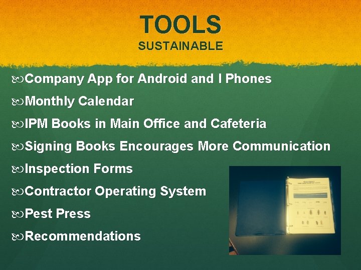 TOOLS SUSTAINABLE Company App for Android and I Phones Monthly Calendar IPM Books in TOOLS SUSTAINABLE Company App for Android and I Phones Monthly Calendar IPM Books in
