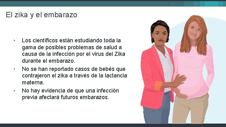 El zika y el embarazo • • • Los científicos están estudiando toda la