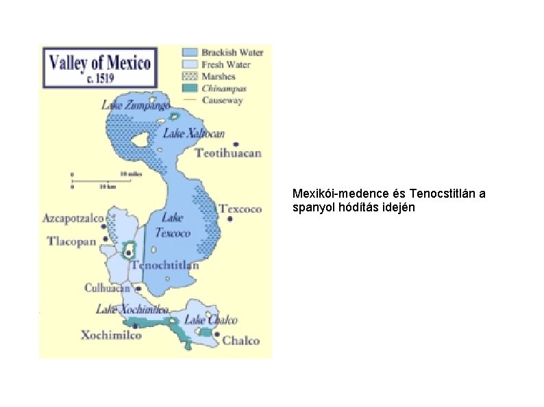 Mexikói-medence és Tenocstitlán a spanyol hódítás idején 