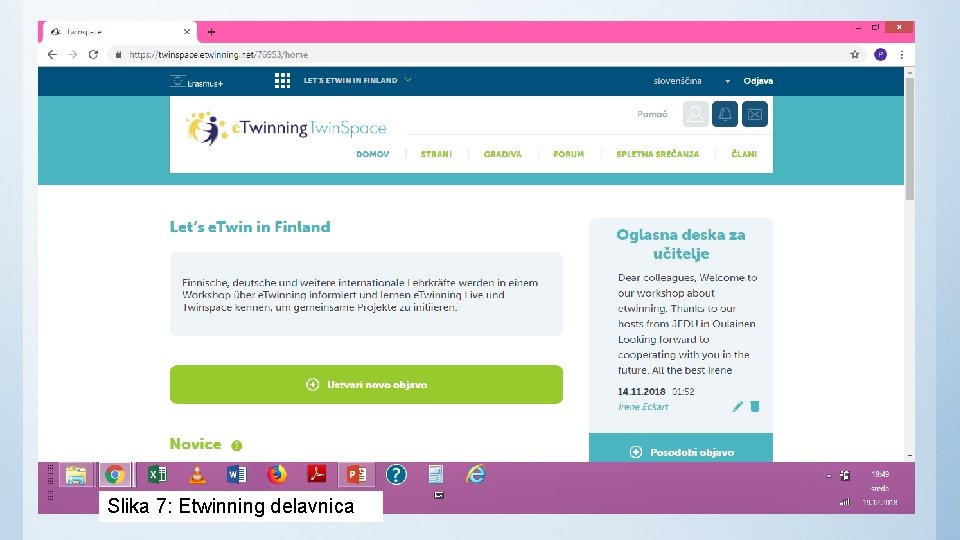 Slika 7: Etwinning delavnica Slika 7: Etwinning delavnica