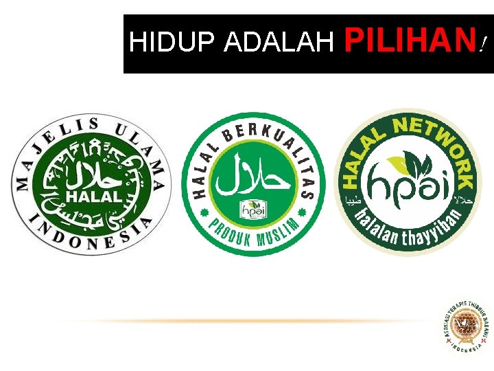 HIDUP ADALAH PILIHAN! HIDUP ADALAH PILIHAN!