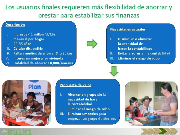 Los usuarios finales requieren más flexibilidad de ahorrar y prestar para estabilizar sus finanzas