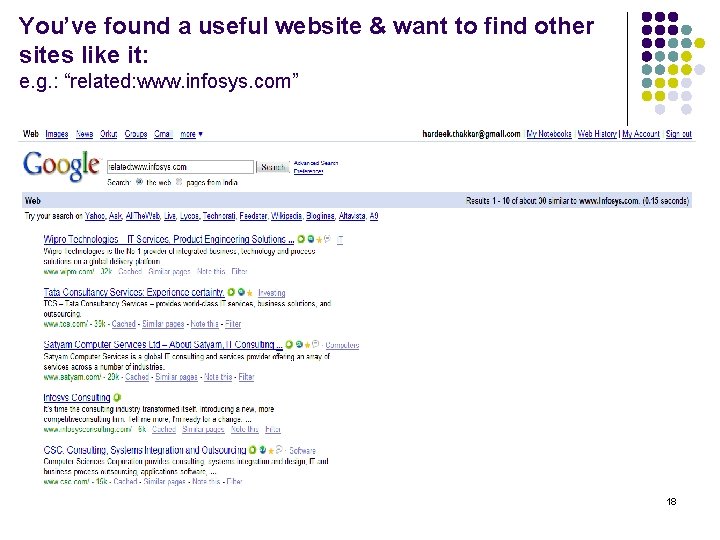 You’ve found a useful website & want to find other sites like it: e.