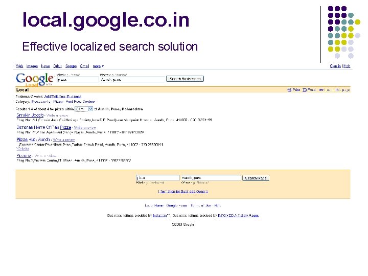 local. google. co. in Effective localized search solution 33 