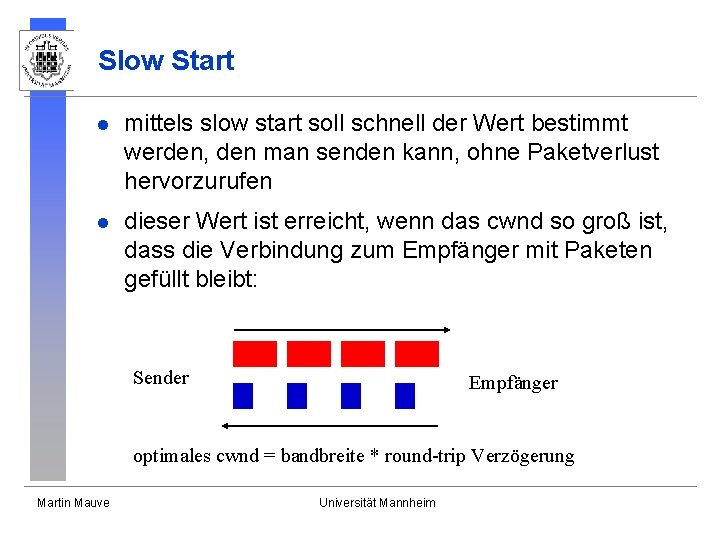 Slow Start l mittels slow start soll schnell der Wert bestimmt werden, den man Slow Start l mittels slow start soll schnell der Wert bestimmt werden, den man