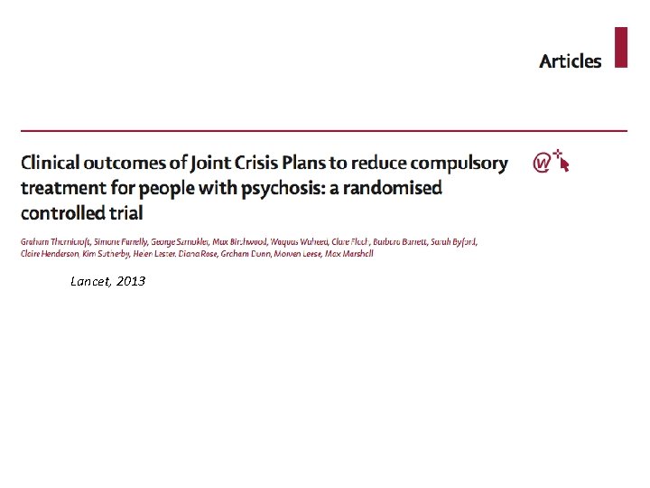 Lancet, 2013 