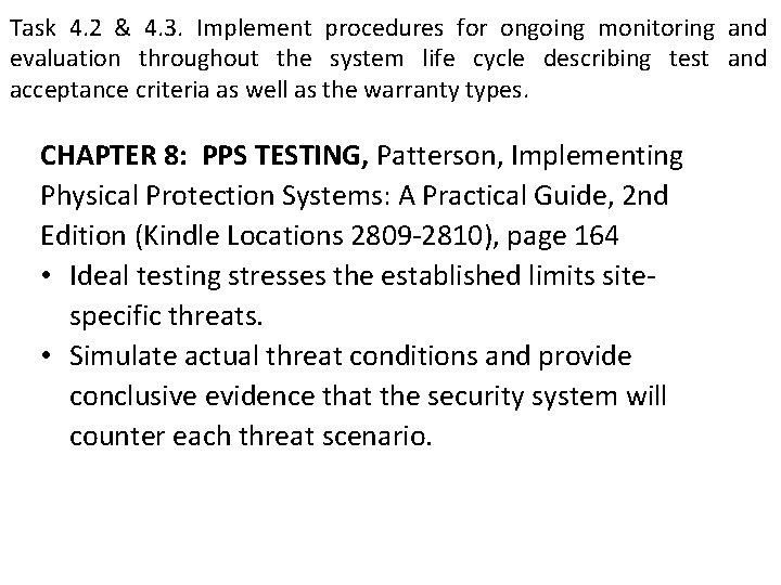 Task 4. 2 & 4. 3. Implement procedures for ongoing monitoring and evaluation throughout