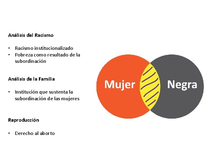 Análisis del Racismo • Racismo institucionalizado • Pobreza como resultado de la subordinación Análisis