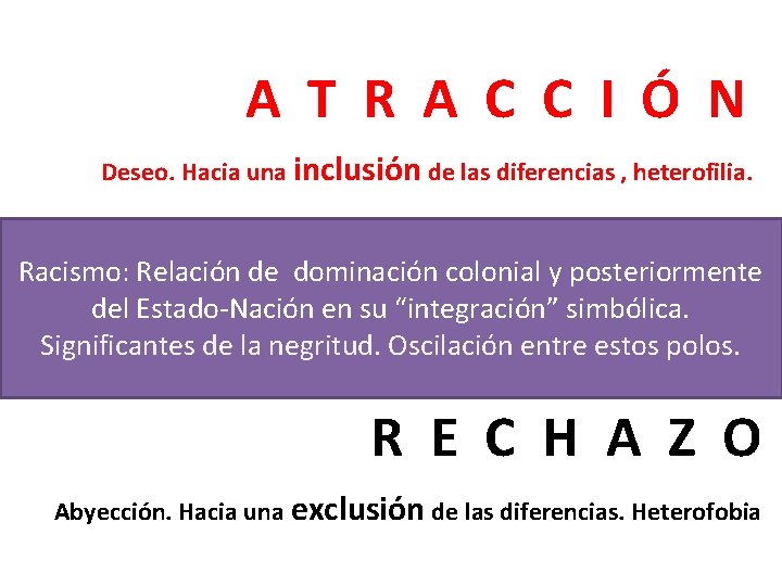 A T R A C C I Ó N Deseo. Hacia una inclusión de