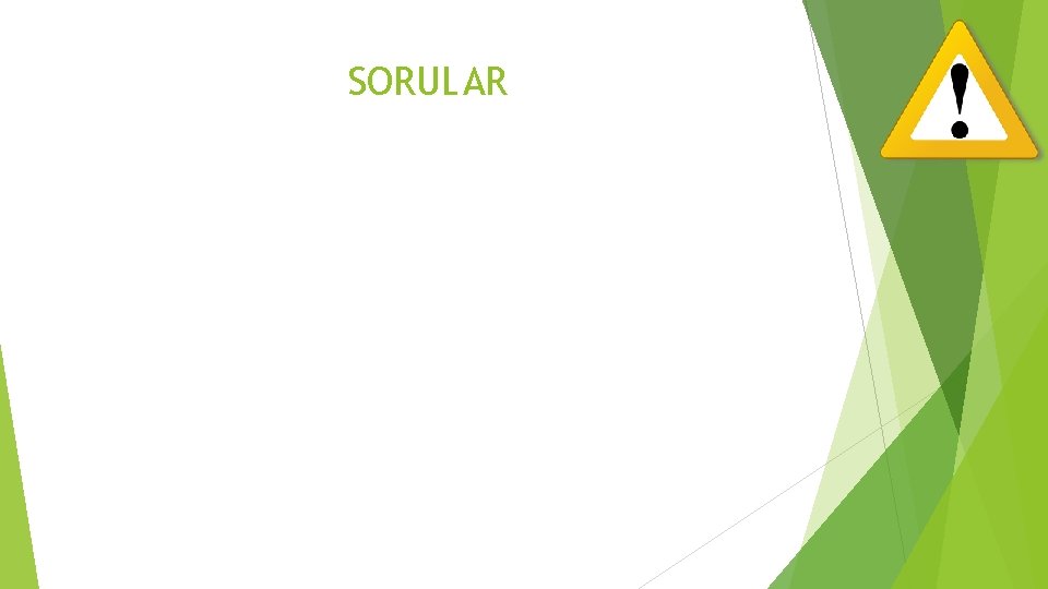 SORULAR 