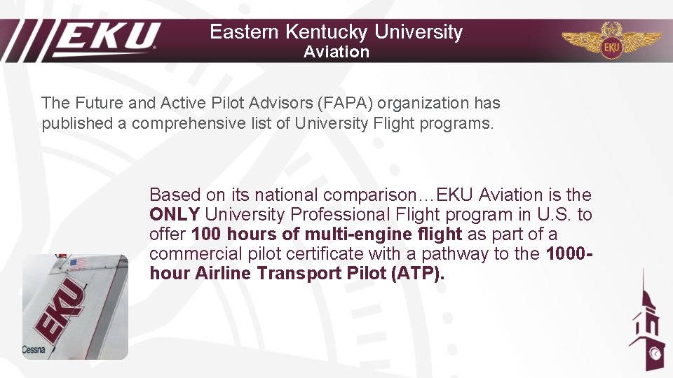 Eastern Kentucky University Aviation The Future and Active Pilot Advisors (FAPA) organization has published