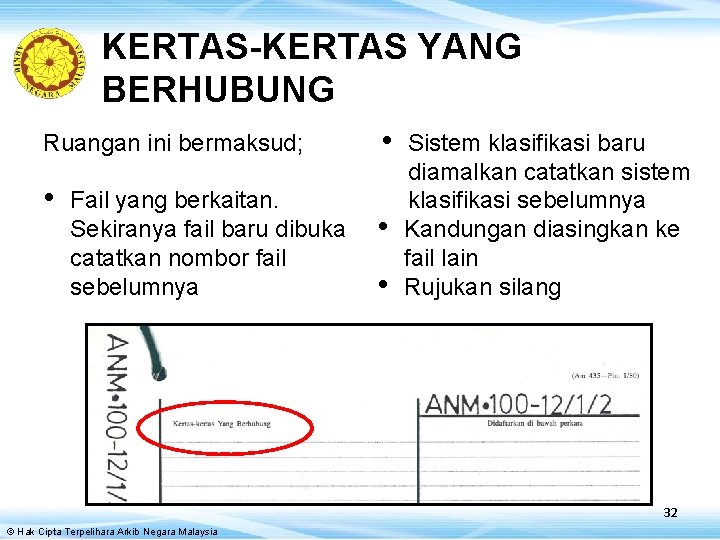 KERTAS-KERTAS YANG BERHUBUNG Ruangan ini bermaksud; • Fail yang berkaitan. Sekiranya fail baru dibuka