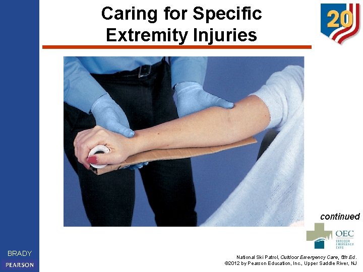 Caring for Specific Extremity Injuries continued BRADY National Ski Patrol, Outdoor Emergency Care, 5