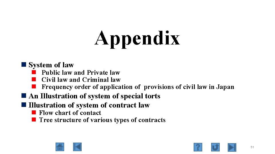 Appendix n System of law n Public law and Private law n Civil law