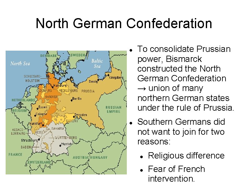 North German Confederation To consolidate Prussian power, Bismarck constructed the North German Confederation →