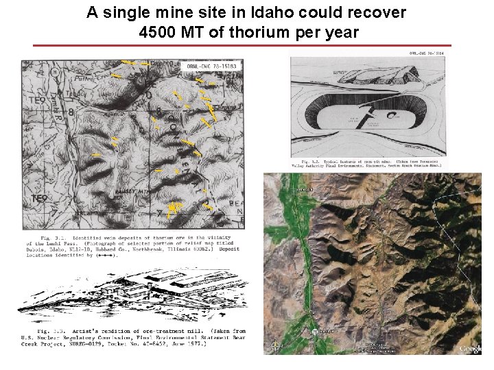 A single mine site in Idaho could recover 4500 MT of thorium per year