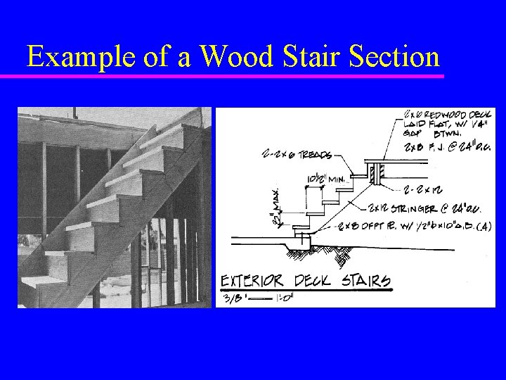 Example of a Wood Stair Section 