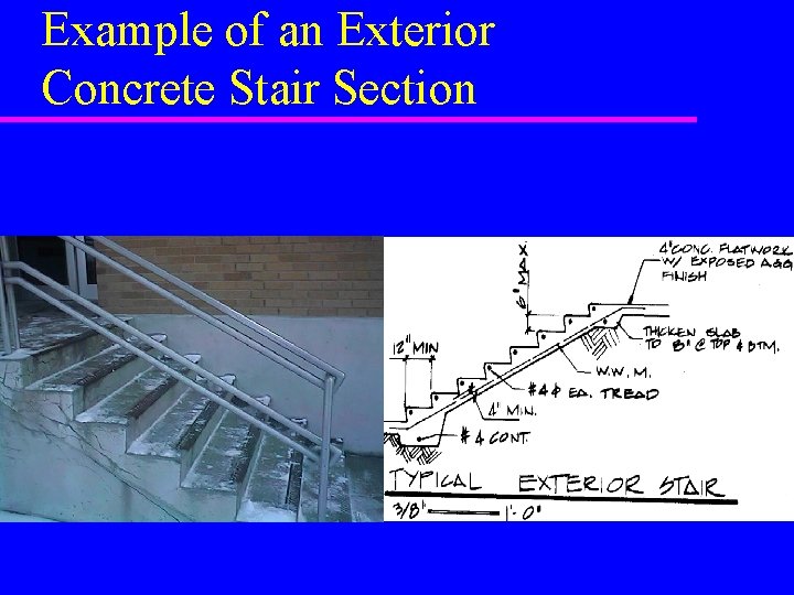 Example of an Exterior Concrete Stair Section 