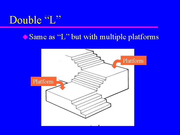 Double “L” u Same as “L” but with multiple platforms Platform 