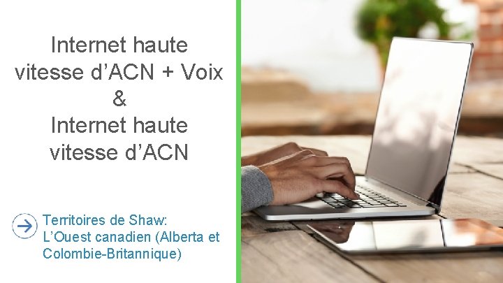 Internet haute vitesse d’ACN + Voix & Internet haute vitesse d’ACN Territoires de Shaw: