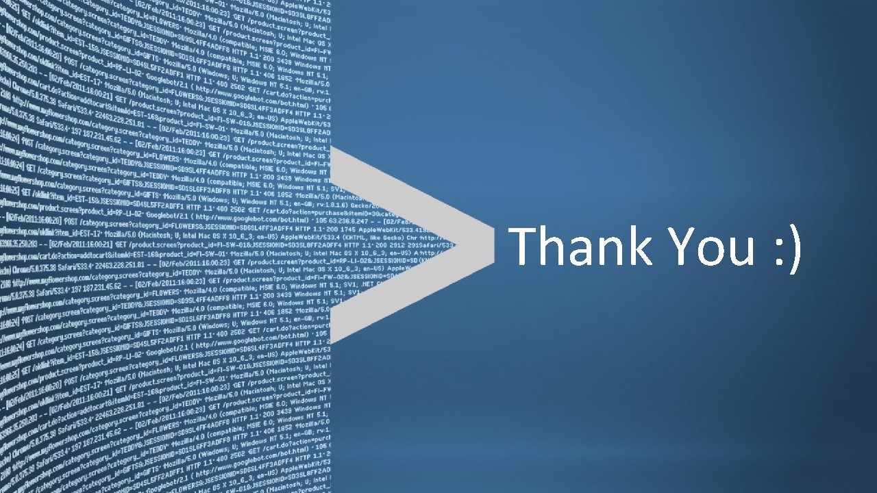 Thank You : ) Copyright © 2011, Splunk Inc. Listen to your data. 