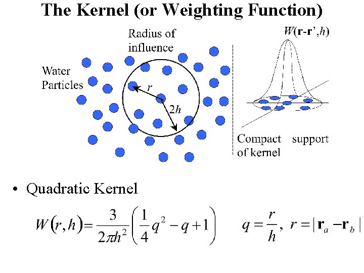 The Kernel (or Weighting Function) • Quadratic Kernel 