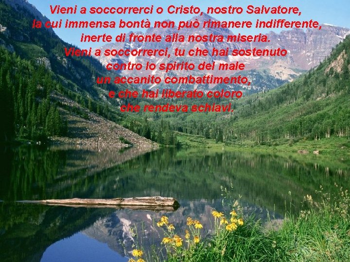 Vieni a soccorrerci o Cristo, nostro Salvatore, la cui immensa bontà non può rimanere