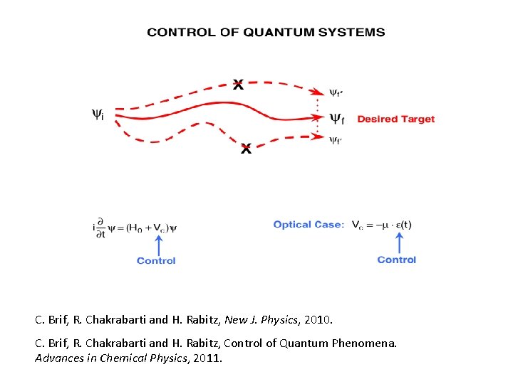 C. Brif, R. Chakrabarti and H. Rabitz, New J. Physics, 2010. C. Brif, R.