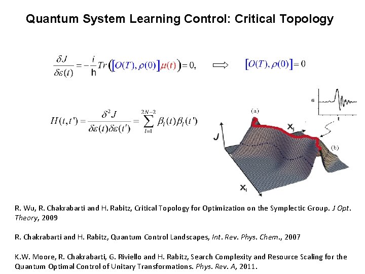 Quantum System Learning Control: Critical Topology R. Wu, R. Chakrabarti and H. Rabitz, Critical