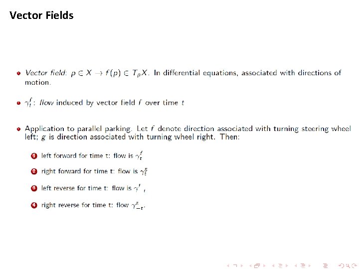 Vector Fields 8. Finalize these 