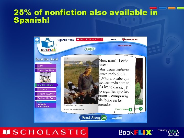 25% of nonfiction also available in Spanish! 