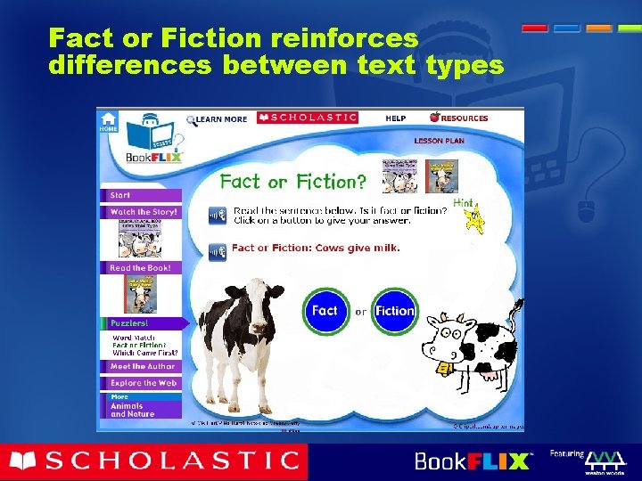 Fact or Fiction reinforces differences between text types 