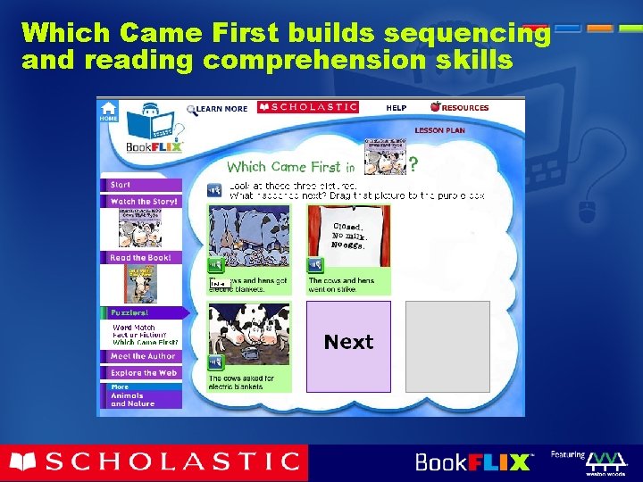 Which Came First builds sequencing and reading comprehension skills 