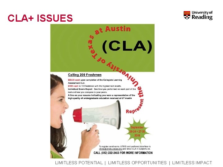 CLA+ ISSUES LIMITLESS POTENTIAL | LIMITLESS OPPORTUNITIES | LIMITLESS IMPACT 