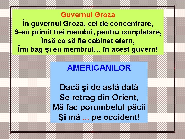 Guvernul Groza În guvernul Groza, cel de concentrare, S-au primit trei membri, pentru completare, Guvernul Groza În guvernul Groza, cel de concentrare, S-au primit trei membri, pentru completare,