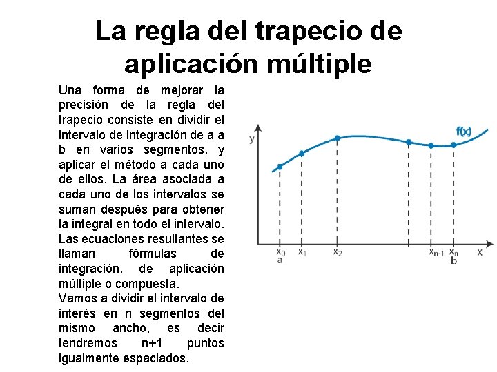 La regla del trapecio de aplicación múltiple Una forma de mejorar la precisión de