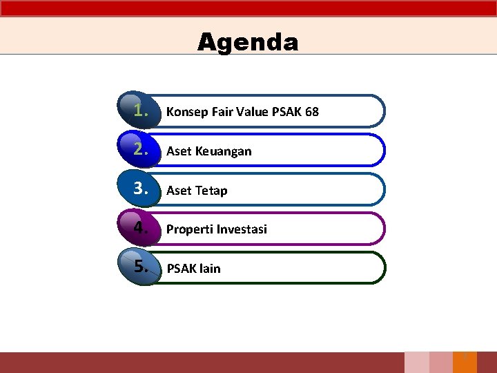 Agenda 1. Konsep Fair Value PSAK 68 2. Aset Keuangan 3. Aset Tetap 4.