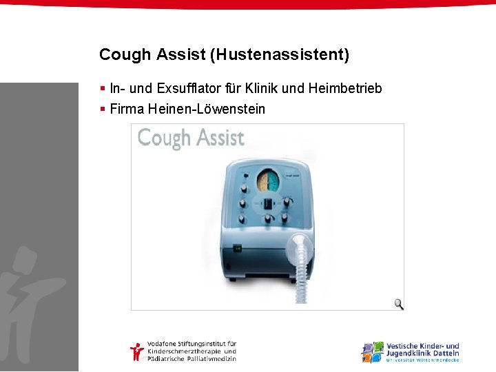 Cough Assist (Hustenassistent) § In- und Exsufflator für Klinik und Heimbetrieb § Firma Heinen-Löwenstein