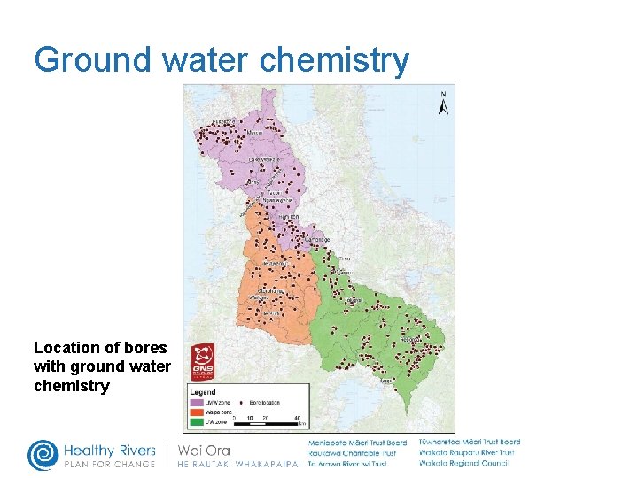 Ground water chemistry Location of bores with ground water chemistry 