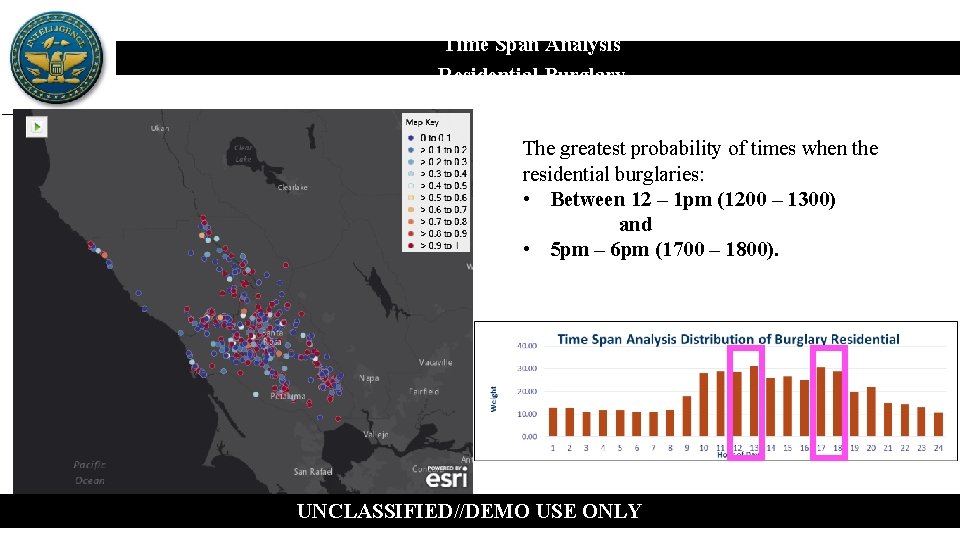 Time Span Analysis Residential Burglary The greatest probability of times when the residential burglaries: